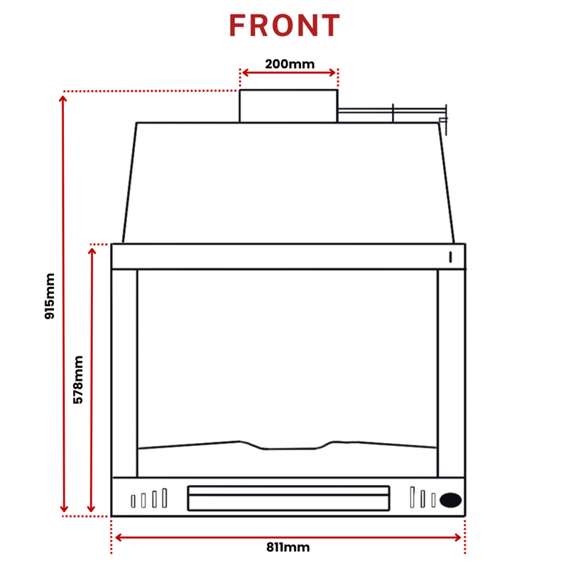 Load image into Gallery viewer, Artis BH 80 Outdoor Open Wood Fireplace
